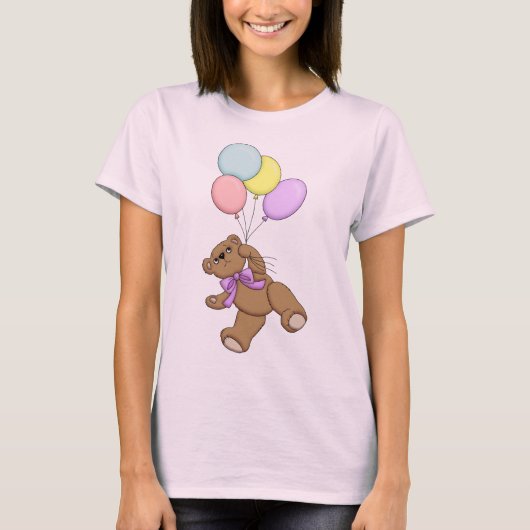 Teddy Bear und Balloons T-Shirt (Vorderseite)