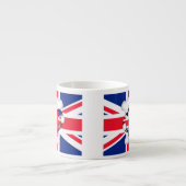 Teddy Bear und Big Union Jack Heart Espressotasse (Vorderseite)