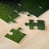 Teddy Bear und Blume mit rotem Herzen Puzzle (Seite)
