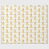 Teddy Bear und Honey Gender Neutral Baby Dusche Geschenkpapier (Flach)