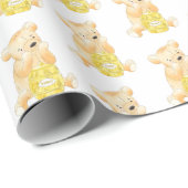 Teddy Bear und Honey Gender Neutral Baby Dusche Geschenkpapier (Rolleneckpunkt)