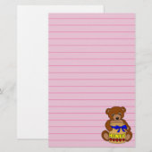 Teddy Bear und Honey Jar Briefpapier (Vorne/Hinten)