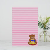 Teddy Bear und Honey Jar Briefpapier (Stehend Vorderseite)