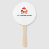 Teddy Bear und Mushroom Wonderland Fächer (Rückseite)