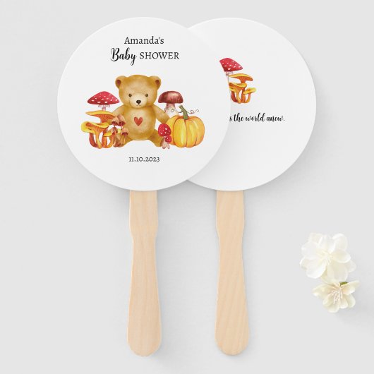Teddy Bear und Mushroom Wonderland Fächer (Vorne und Hinten)