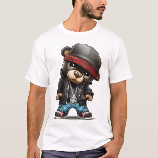 Teddy Bear und Rapper-Stil T-Shirt