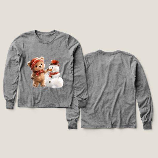 Teddy Bear und Snowman (Design Vorder- & Rückseite)