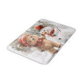 Teddy Bear und Snowman Badematte (Schrägansicht)