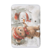 Teddy Bear und Snowman Badematte (Vorderseite Vertikal)