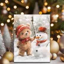 Teddy Bear und Snowman