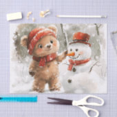 Teddy Bear und Snowman Seidenpapier (Handwerk)