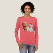Teddy Bear und Snowman Tri-Blend Shirt (Volle Vorderseite)