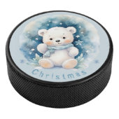 Teddy Bear und Weihnachten Eishockey Puck (3/4)