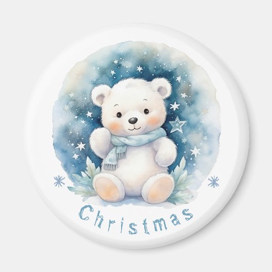 Teddy Bear und Weihnachten Magnet (Vorne)