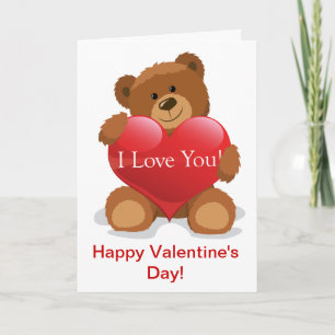 Teddy Bear Valentine Feiertagskarte