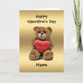 Teddy Bear Valentine for a child Feiertagskarte