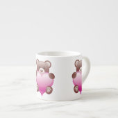 Teddy Bear Valentine Heart Espressotasse (Vorderseite Rechts)