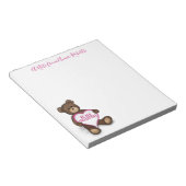 Teddy Bear Valentine's Day Niedlich Teddy Bär Cust Notizblock (angewinkelt)