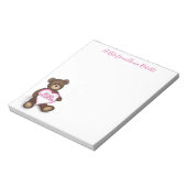 Teddy Bear Valentine's Day Niedlich Teddy Bär Cust Notizblock (Rotiert)