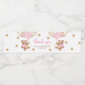 Teddy Bear Vielen Dank Baby Show Water Bottle Labe Wasserflaschenetikett (Einzelnes Label)