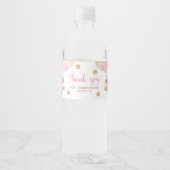 Teddy Bear Vielen Dank Baby Show Water Bottle Labe Wasserflaschenetikett (Vorderseite)