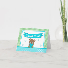 Teddy Bear Vielen Dank, dass Sie die Karte geklapp