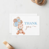 Teddy Bear vielen Dank Mitteilungskarte (Vorderseite/Rückseite Beispiel)