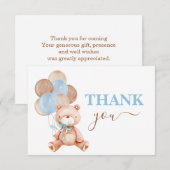 Teddy Bear vielen Dank Mitteilungskarte (Vorne/Hinten)