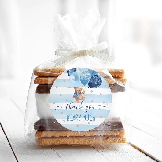 Teddy Bear Vielen Dank Runder Aufkleber