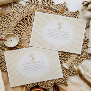 Teddy Bear Vintage Baby Shower Bücher für Baby Begleitkarte