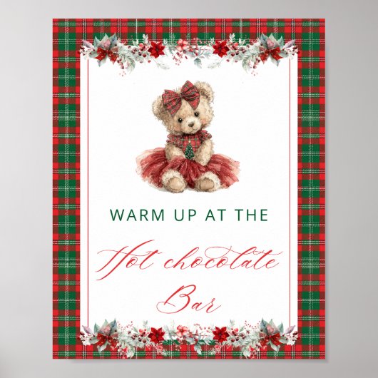 Teddy Bear Warm auf der Hot Chocolate Bar Poster (Vorne)