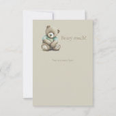 Teddy Bear Watercolor Babydusche Danke (Rückseite)