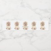 Teddy Bear Watercolor Personalisiert Babydusche Wasserflaschenetikett (Einzelnes Label)