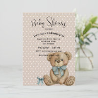 Teddy Bear Watercolor Punkte Babydusche