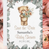 Teddy Bear Watercolor White the Date Einladung