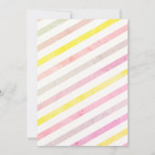 Teddy Bear Watermelon Striped Birthday Einladung (Rückseite)