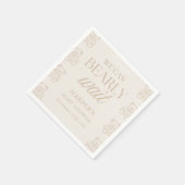 Teddy Bear We Can Bearly Wait Baby Shower Serviette (Ecke)