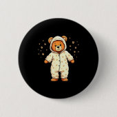 Teddy Bear Wearing Pajamas  Button (Vorderseite)
