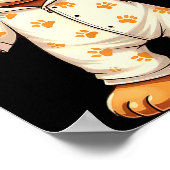 Teddy Bear Wearing Pajamas  Poster (Ecke)