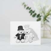 Teddy Bear Wedding Postkarte (Stehend Vorderseite)