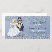 Teddy Bear Wedding rettet das Datum Save The Date (Vorne/Hinten)
