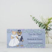 Teddy Bear Wedding rettet das Datum Save The Date (Stehend Vorderseite)