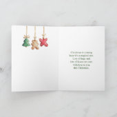 Teddy Bear Weihnachtsbaum Meine 1. Weihnachtskarte Karte (Innenseite)