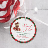 Teddy Bear Weihnachtsdusche Danke Geschenkanhänger