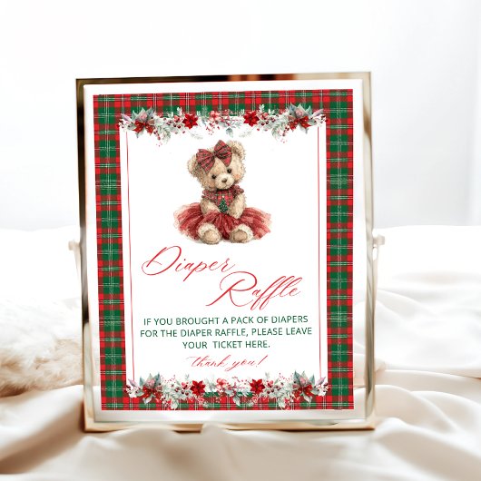 Teddy Bear Weihnachtsdusche Windeln Windelwanne Ra Poster