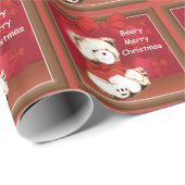 Teddy Bear Weihnachtswrapping Paper Geschenkpapier (Rolleneckpunkt)