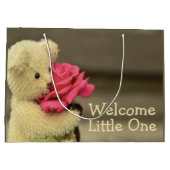Teddy Bear Welcome Baby Große Geschenktüte (Rückseite)