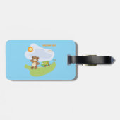 Teddy Bear Welcome Baby Kinderzimmer Design Gepäckanhänger (Rückseite horizontal)