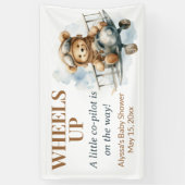 Teddy Bear Wheels Up Little Co Pilot Banner (Vertikal)