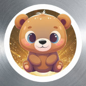 Teddy Bear Whimsical Animal Cartoon Graphic 🧸 Runder Aufkleber